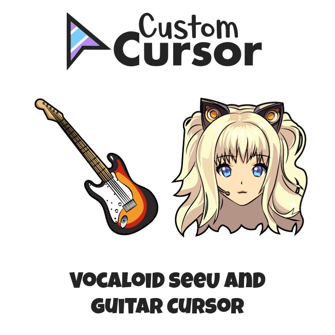 anime chibi girl with a guitar