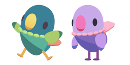 Ooblets Dumbirb and Gleamy Dumbirb Cursor