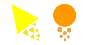 Just Shapes and Beats Yellow Triangle and Orange Circle Cursor