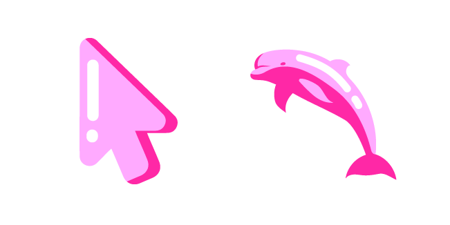 Minimal Pink Dolphin Cursor