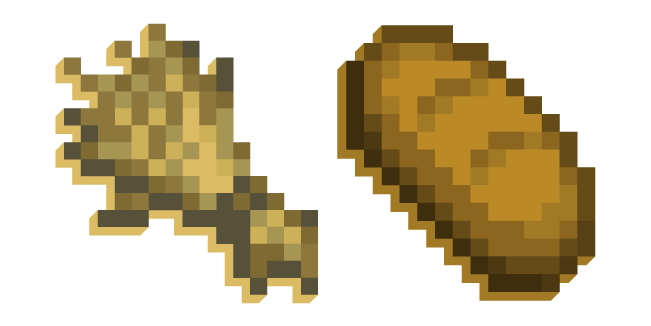 Minecraft Wheat and Bread Cursor