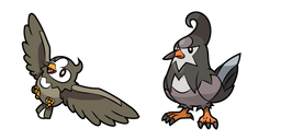 Курсор Pokemon Starly and Staravia