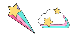 VSCO Girl Star and Cloud Cursor