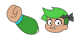 OK K.O.! Let's Be Heroes Green Guts Curseur