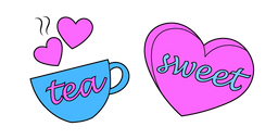 VSCO Girl Tea and Sweet Heart Curseur