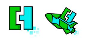 Geometry Dash Cube 3 and Ship 7 Curseur