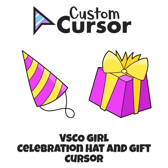 VSCO Girl Celebration Hat and Gift cursor Custom Cursor