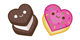 Курсор Cute Oreo and Donut Hearts