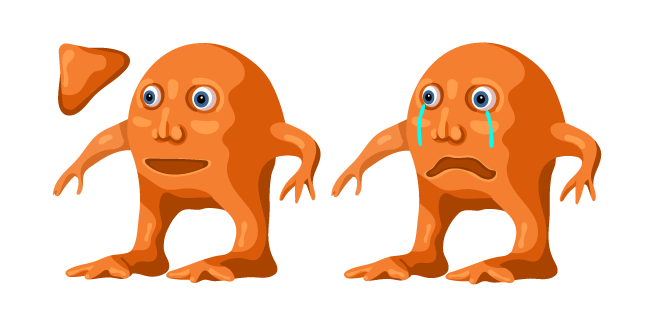 Mr. Orange and Mr. Orange Sad Meme Cursor