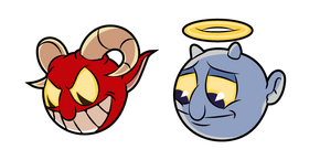 Cuphead Angel and Demon Cursor