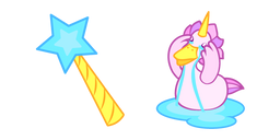 Cute Duck Unicorn Crying Cursor