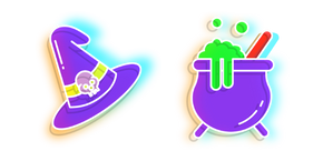 Neon Witch's Hat and Brew Cursor
