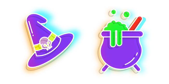 Neon Witch's Hat and Brew Cursor