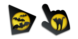 Moon Bats and Cat Paper Cut