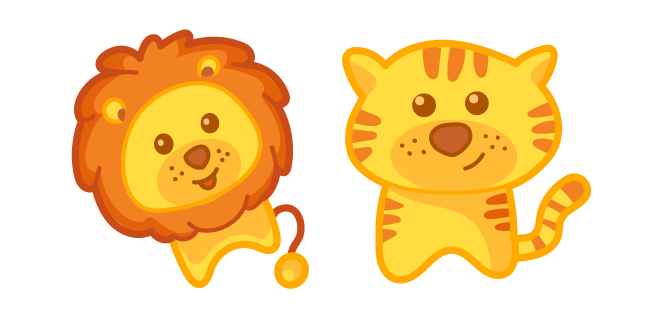 Cute Lion and Tiger Cursor