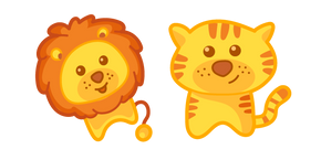 Курсор Cute Lion and Tiger