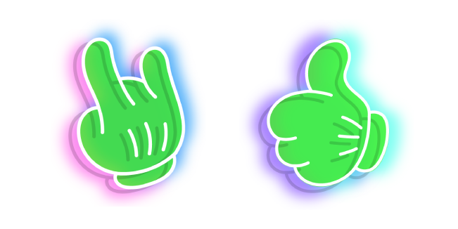 Neon Alien Hands Cursor