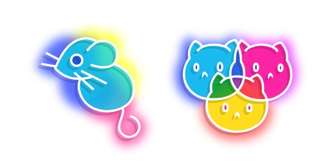Neon Mouse and Cats курсор