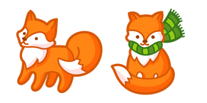 Cute Fox and Scarf cursor