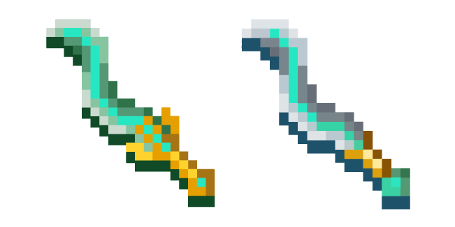 Minecraft Chill Gale Knife and Resolute Tempest Knife Cursor