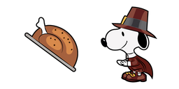 Thanksgiving Day Snoopy and Turkey Cursor