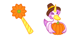 Cute Duck Unicorn Thanksgiving Day Cursor