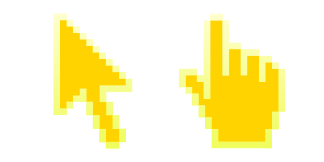 Cyber Yellow Pixel Cursor