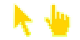 Cyber Yellow Pixel Cursor