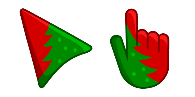 Christmas Green and Red Cursor