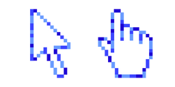 Курсор White-Blue Mix Pixel