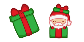 Cute Santa in Gift Curseur