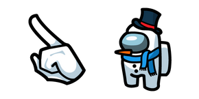 Among Us Snowman Character cursor