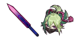 Genshin Impact Kuki Shinobu and Dagger Cursor