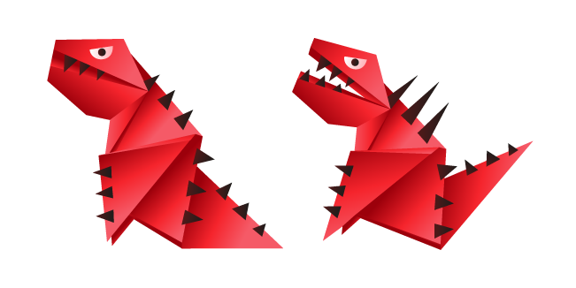 Origami Red Angry Tyrannosaur курсор