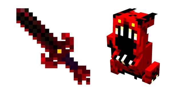Minecraft Hungry Horror and Sinister Sword Cursor
