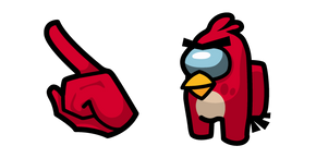 Among Us Angry Birds Red Character Cursor