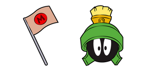 Looney Tunes Marvin the Martian and Flag cursor