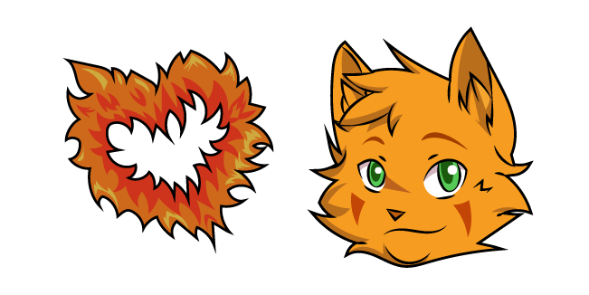 Warrior Cats Firestar and Heart Cursor