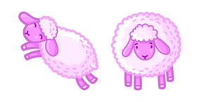 Cute Pink Sheep Curseur
