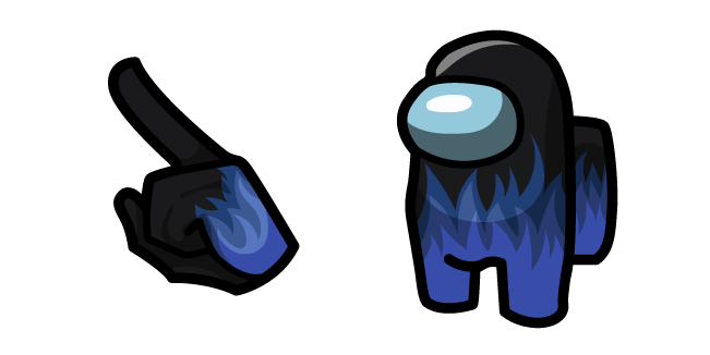 Among Us Blue Flame Character Cursor