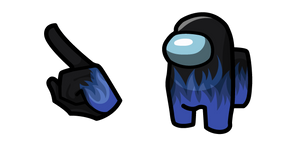 Among Us Blue Flame Character cursor