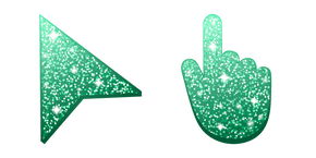 Green Glitter Curseur