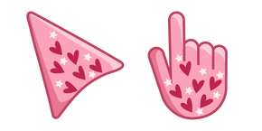 Pink and Red Hearts cursor