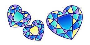 Stained Glass Hearts Curseur