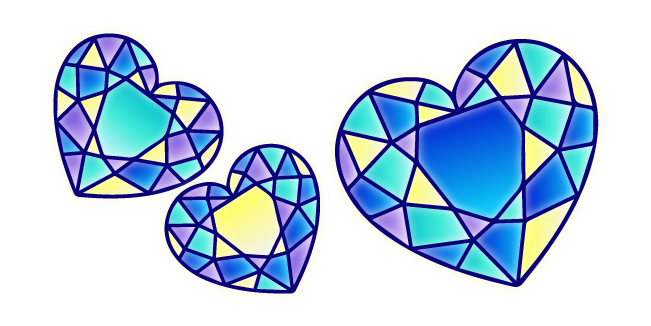 Stained Glass Hearts Cursor