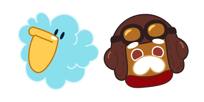 Cookie Run Pilot Cookie and Cloud Pelican Cursor