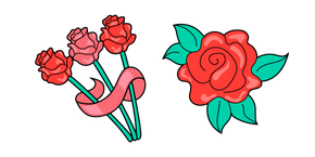 VSCO Girl Red Roses Curseur