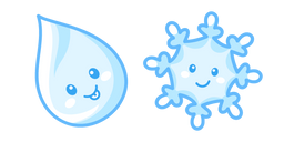 Cute Drop and Snowflake Curseur