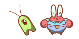 Cute Sheldon J. Plankton and Eugene H. Krabs Cursor