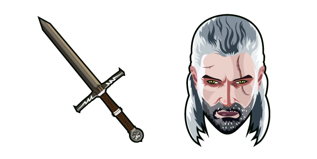 The Witcher Geralt of Rivia and Sword Cursor